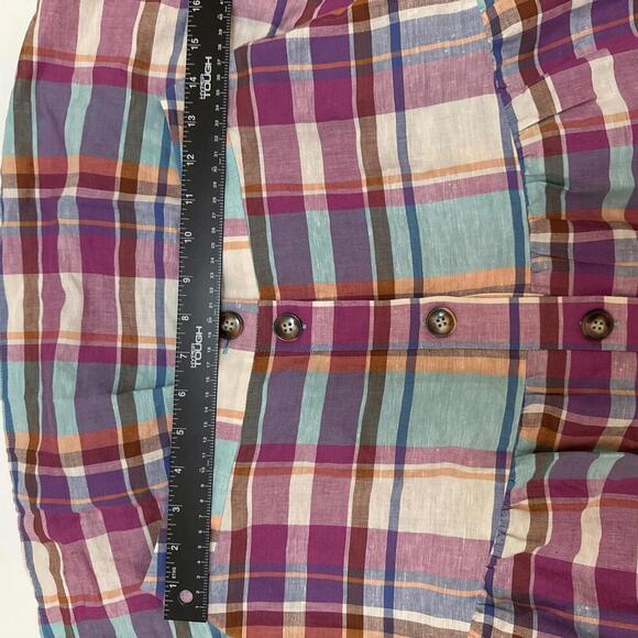 Women’s KITRI Lupeta Plaid Button Down Skirt Size 8 - Picture 8 of 8